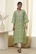 Green Pure Cotton Printed Straight Kurta image number 0
