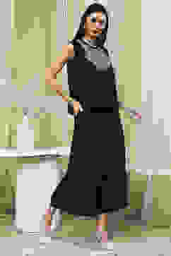 Black Solid Straight Co-ord Set image number 5