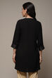 Black Viscose Straight Kurta image number 2