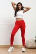 Black Cotton Blend Solid Leggings image number 0