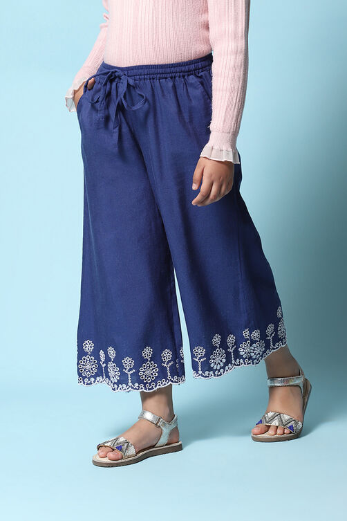 Blue Cotton Pant image number 2