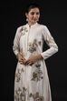 Ivory Cotton Silk Straight Printed Suit Set image number 1