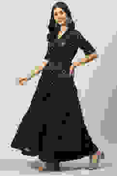 Black Cotton Straight 2 Piece Set image number 0