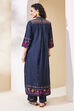 Black Cotton Straight Kurta Pants Set image number 4
