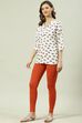 Black Cotton Blend Solid Leggings image number 5