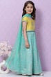 Yellow Art Silk Lehenga Set image number 6