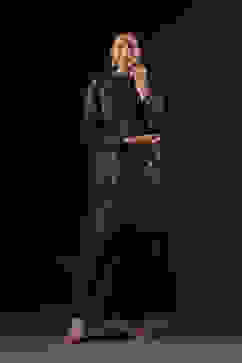 Rohit Bal Black Cotton Silk Straight Printed Kurta Set image number 8