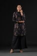 Rohit Bal Black Cotton Silk Straight Printed Kurta Set image number 8