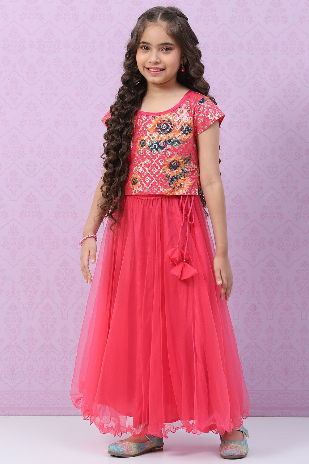 Chia Pink Cotton Lehenga Set image number 3