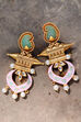 Pink And Mint Green Chandelier Earrings image number 0