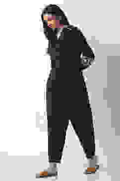 Indigo Blue Viscose Rayon Relaxed Solid Pants image number 0