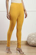 Camel Cotton Blend Solid Churidar image number 3