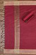 Pink Cotton Printed Embroidered Unstitched Suit Set image number 3
