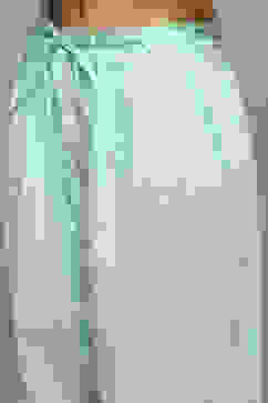 Aqua Cotton Gathered Kurta Palazzo Suit Set image number 2