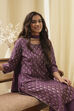 Dark Navy Art Silk Straight Kurta Slim Pants Suit Set image number 0
