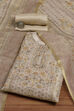 Lavender Chanderi Printed Unstitched Suit Set image number 0