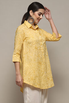 Yellow Rayon Straight Kurti image number 5