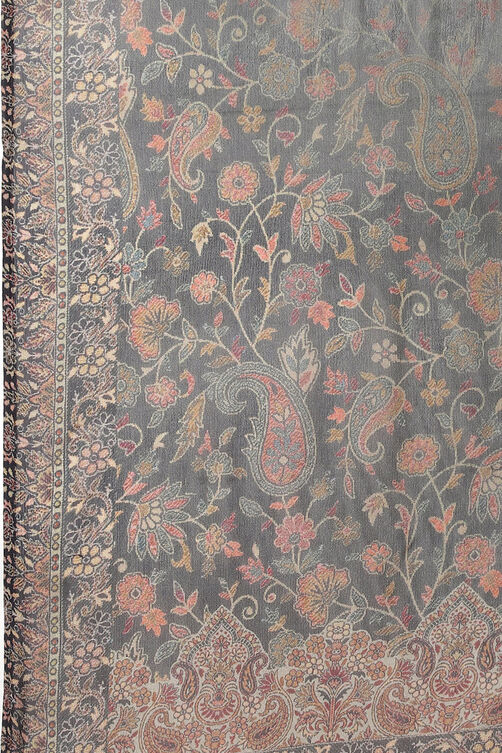 Multicolour Velvet Unstitched Suit Set image number 3