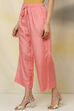 Pink Art Silk Palazzo image number 2