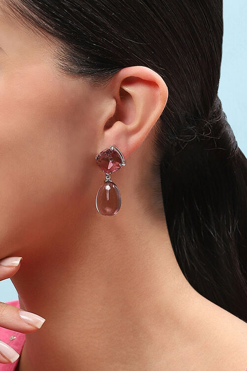 Rhodolite Brass Earrings image number 3