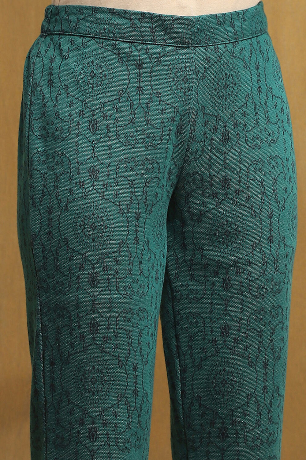 Green Jacquard Straight Set image number 2