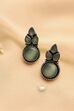Mint Green Brass Nepali Studs image number 0