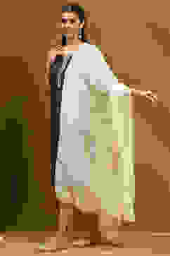 Off White Polyester Dupatta image number 2