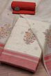 Teal Cotton Printed Embroidered Unstitched Suit Set image number 0