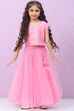 Pink Viscose Lehenga Set