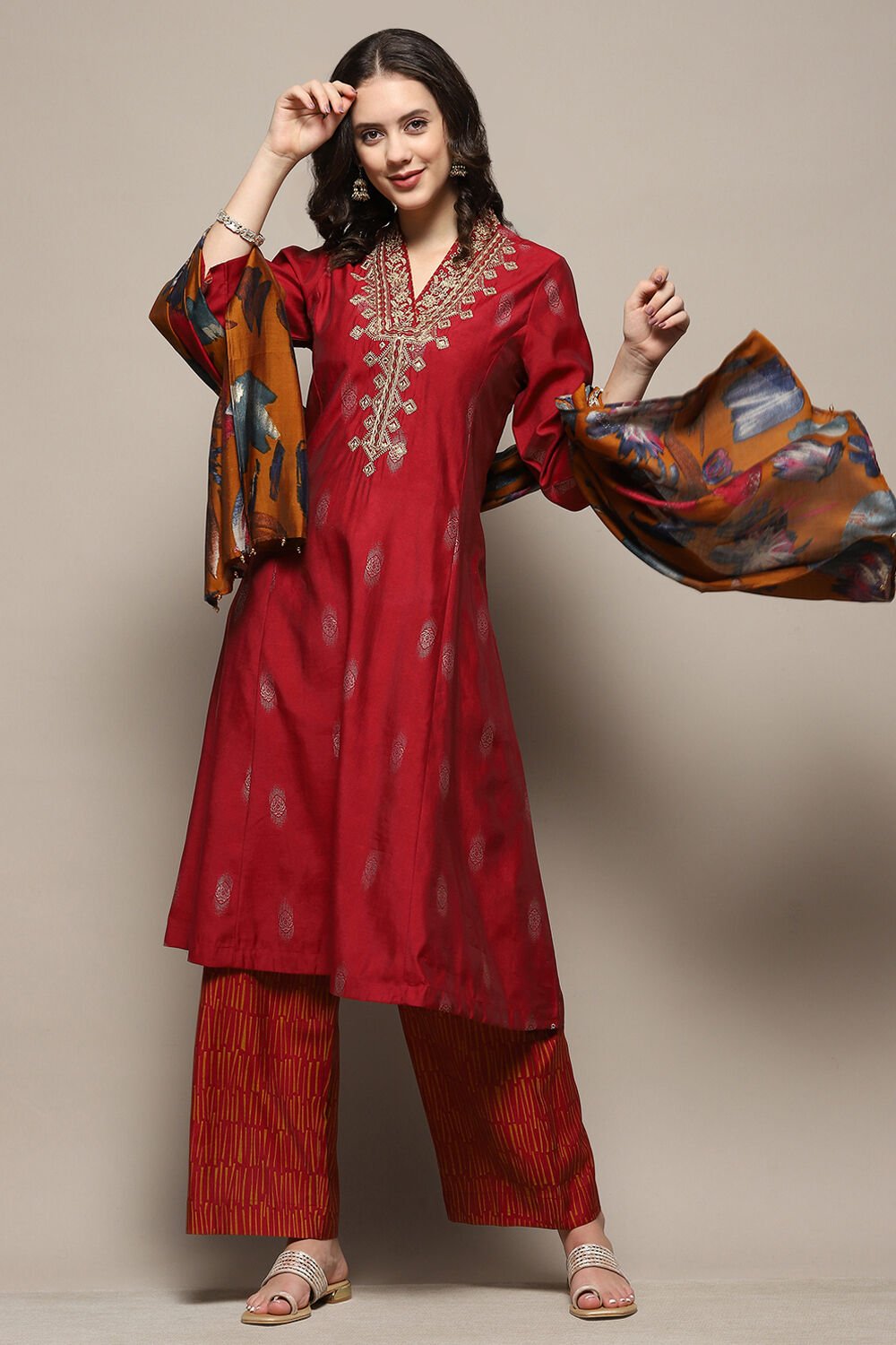 Biba maroon suit hot sale