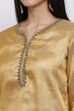 Golden Poly Metallic Yarndyed Kurti image number 1