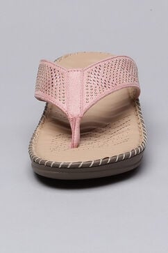 Pink Synthetic Suede Sandals image number 5