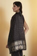 Black Mulberry Silk Bandhani Printed Stole image number 3