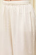 Off-White Cotton Embroidered Gathered Suit Set image number 2