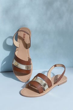 Metallic Pu Sandals image number 0