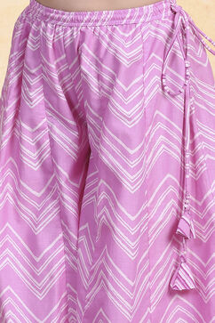 Pink Cotton Straight Suit Set image number 2