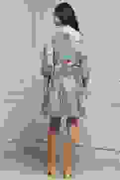 Blue Polyester Tiered Dress image number 3