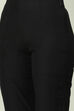 Black Poly Viscose A-Line Kurta Slim Pant Suit Set