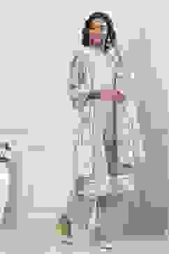 Turquoise Cotton Floral Printed Straight Suit Set image number 5