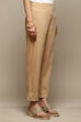 Beige Cotton Relaxed Pant