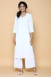 White cotton linen Kurta