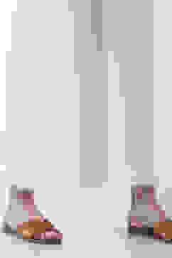 White Viscose Rayon Flared Palazzos image number 6