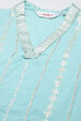 Fuchsia Cotton Straight Kurta Pants Suit Set image number 5