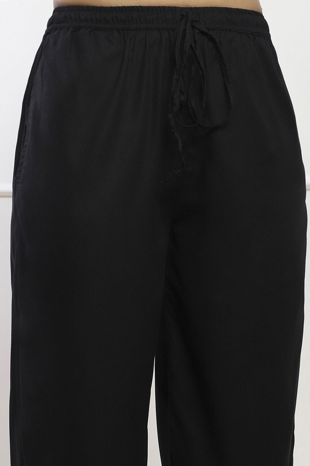 Black Rayon Palazzo image number 1