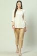 Beige Polycotton Pants image number 5