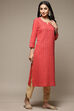 Orange Cotton Straight Kurta image number 5