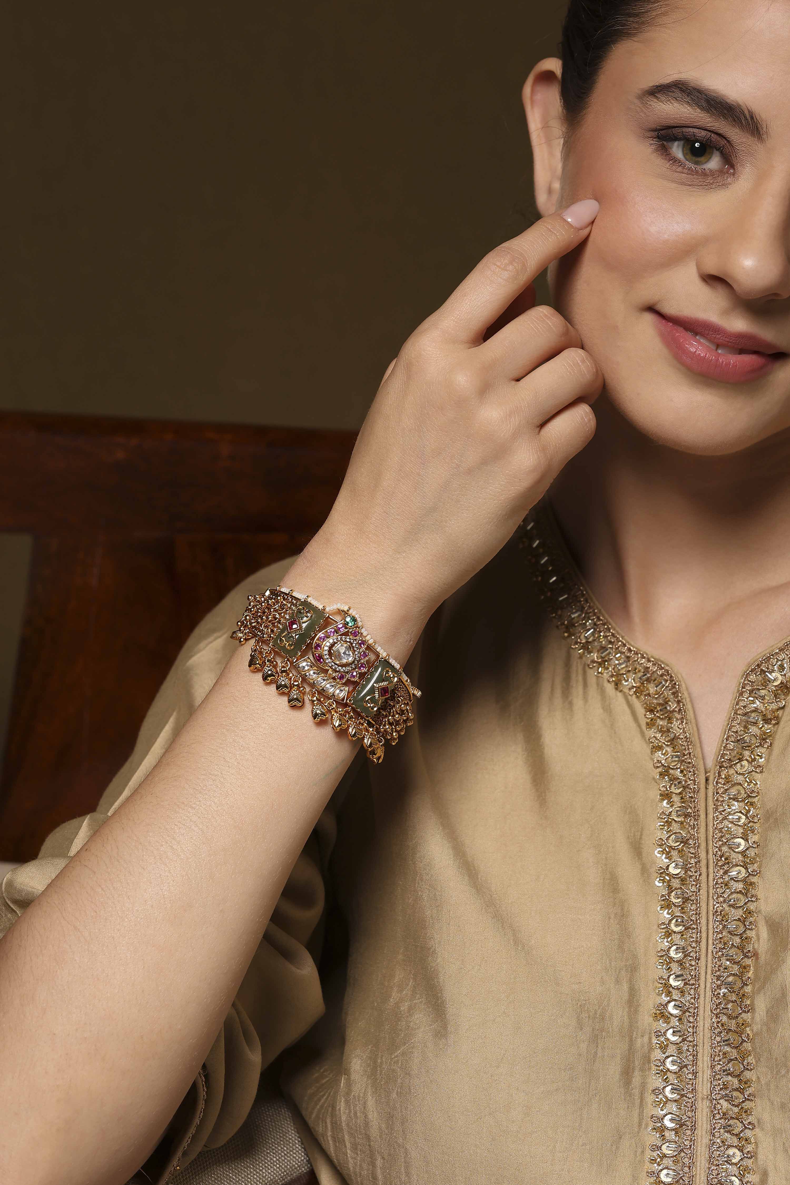 Multicolor Brass Bracelet image number 1