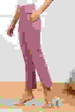 Peach Rose Solid Stretchable Slim Fit Pants image number 2