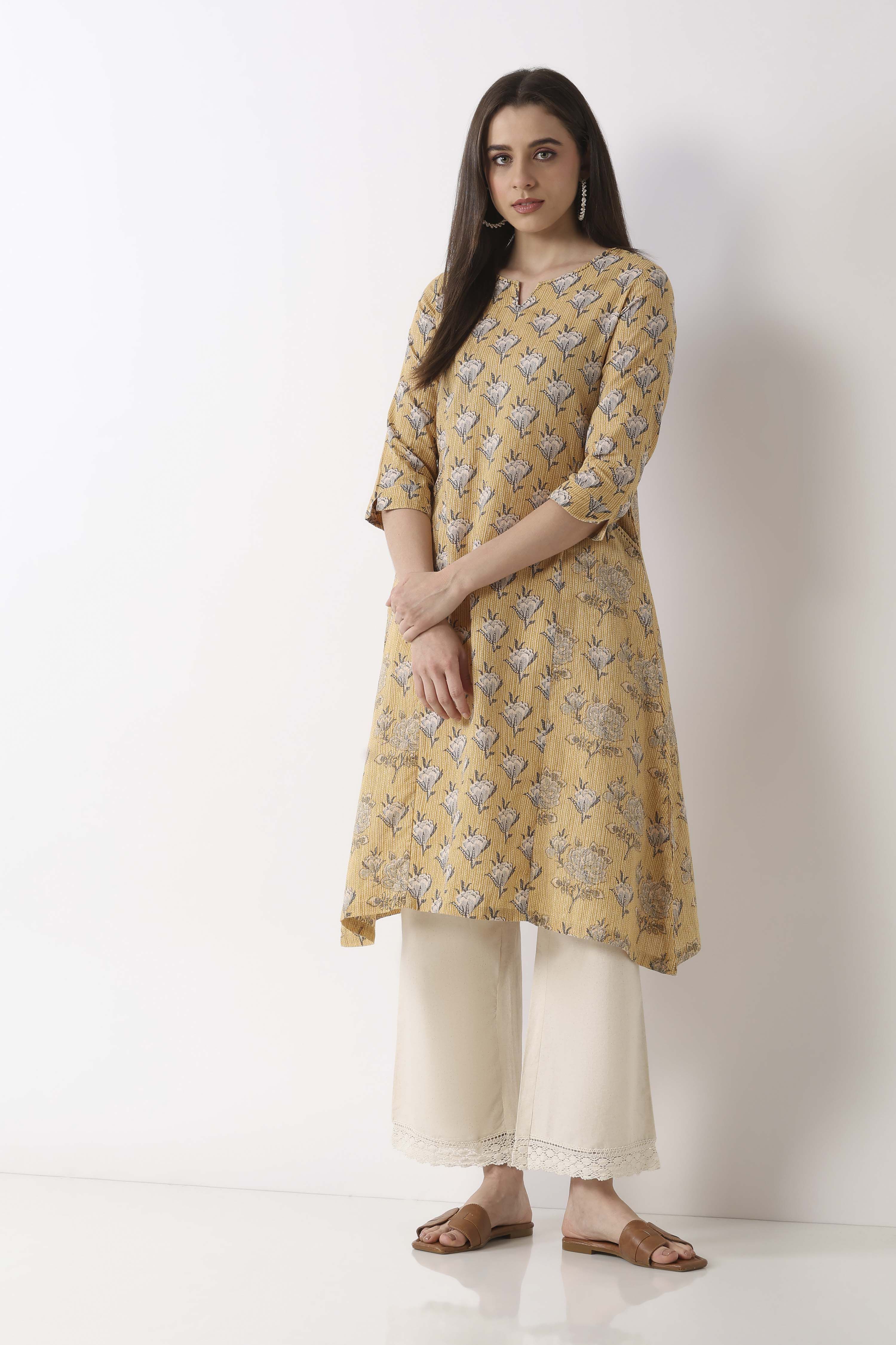 Natural Cotton Straight Palazzos image number 0