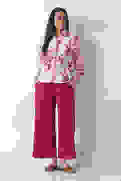 Fuschia Rayon Palazzo image number 0